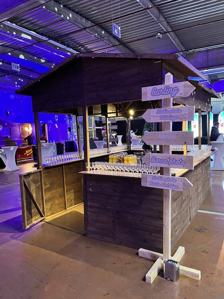 Louez nos décors à thème Montagne / Hiver, aménagement d'espaces sur Paris 75 Île de le France